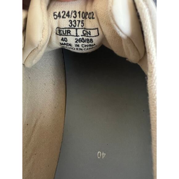 Zara Vegan Cream Blue Platform Low Top Lace Up Sneakers Size 9 - Picture 7 of 10